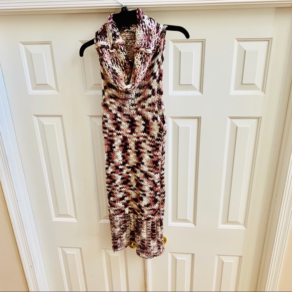 Multicolor cow neck sweater dress ❤️Small